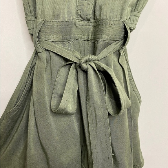 Aerie Olive Green Short Sleeve Utility Romper Small - Picture 3 of 5